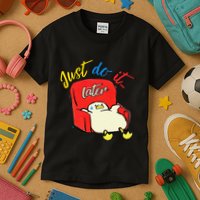Lazy Duck Sit On The Sofa Do It Later Kids T-Shirt