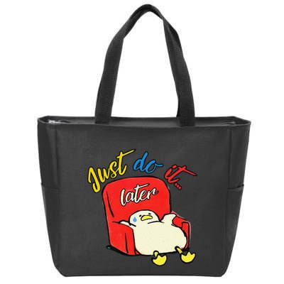 Lazy Duck Sit On The Sofa Do It Later Zip Tote Bag