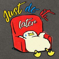 Lazy Duck Sit On The Sofa Do It Later Cotton Canvas Backpack