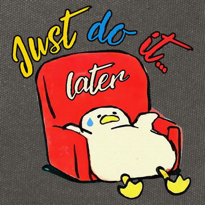 Lazy Duck Sit On The Sofa Do It Later Cotton Canvas Backpack