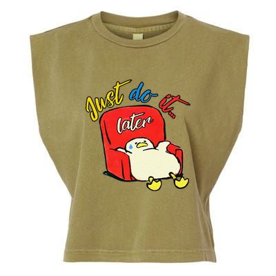 Lazy Duck Sit On The Sofa Do It Later Garment-Dyed Women's Muscle Tee