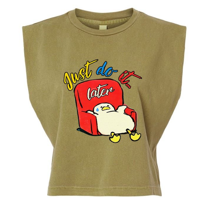 Lazy Duck Sit On The Sofa Do It Later Garment-Dyed Women's Muscle Tee