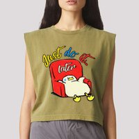 Lazy Duck Sit On The Sofa Do It Later Garment-Dyed Women's Muscle Tee
