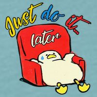 Lazy Duck Sit On The Sofa Do It Later Sueded Cloud Jersey T-Shirt