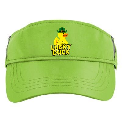 Lucky Duck Shamrock Rubber Ducky Funny St Patricks Day Adult Drive Performance Visor