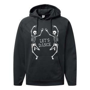 LetS Dance Skeleton Skull Dance Of Death Performance Fleece Hoodie