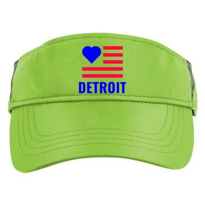 Love Detroit Simple Flag Type Adult Drive Performance Visor