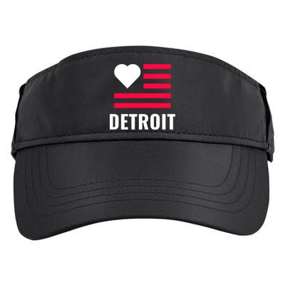 Love Detroit Simple Flag Type Adult Drive Performance Visor
