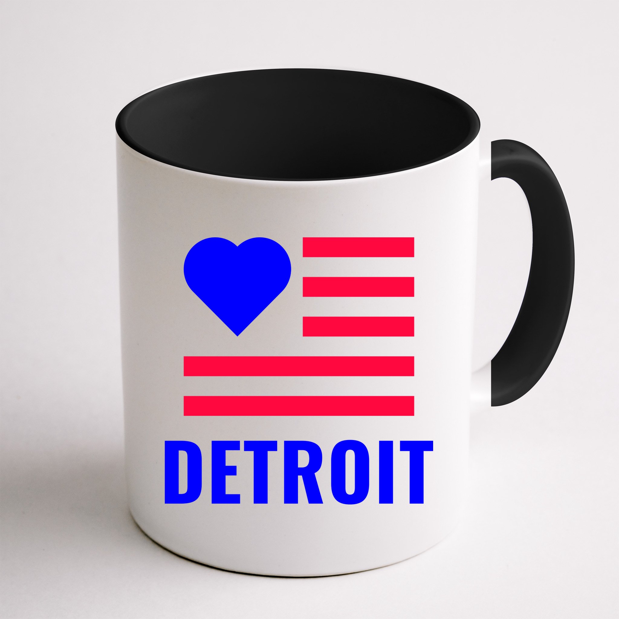 Love Detroit Simple Flag Type Mug