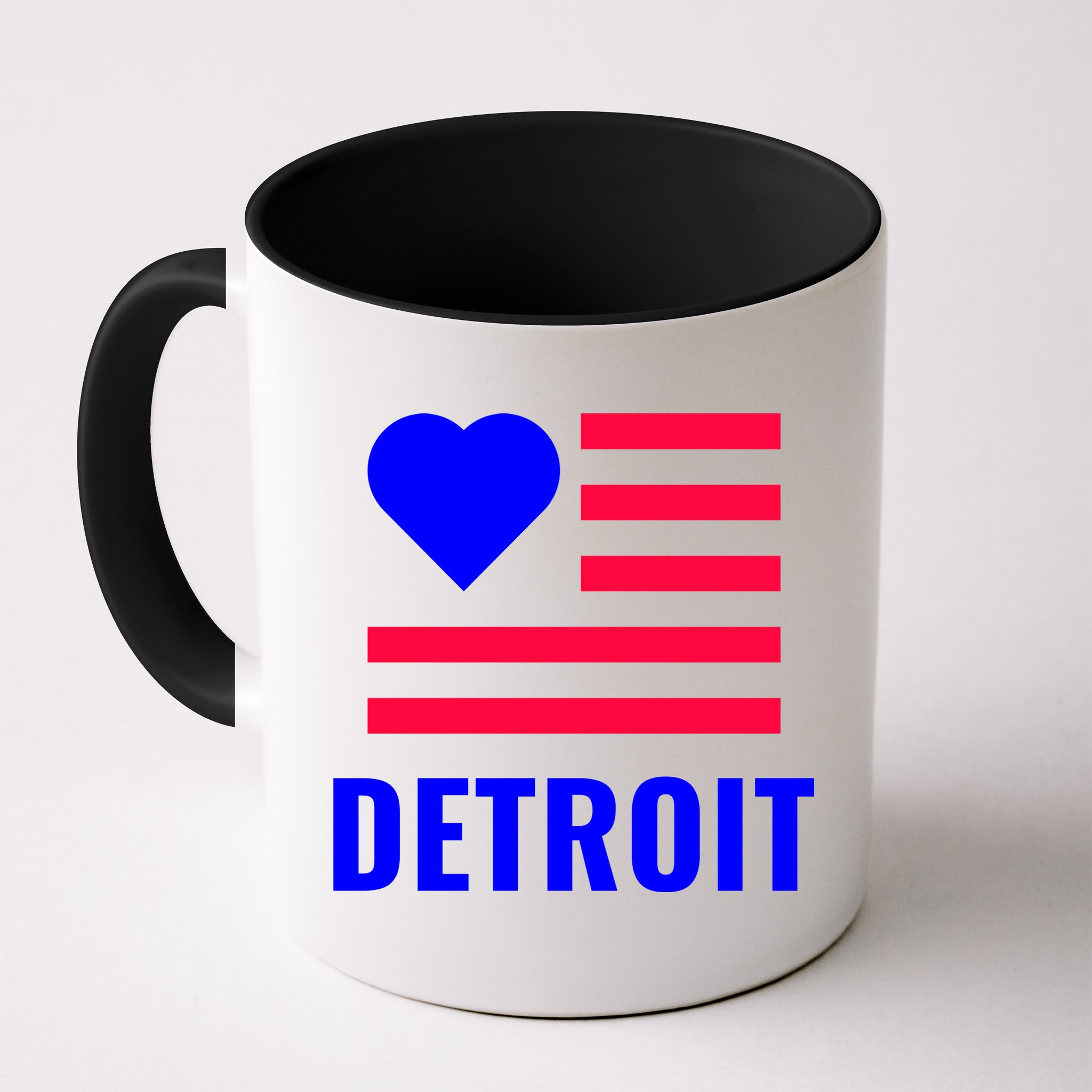 Love Detroit Simple Flag Type Mug