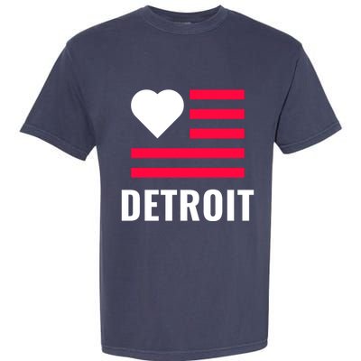 Love Detroit Simple Flag Type Garment-Dyed Heavyweight T-Shirt