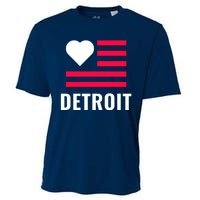 Love Detroit Simple Flag Type Cooling Performance Crew T-Shirt