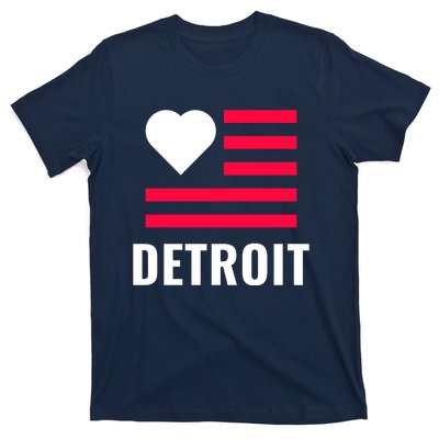 Love Detroit Simple Flag Type T-Shirt