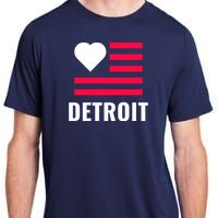 Love Detroit Simple Flag Type Adult ChromaSoft Performance T-Shirt