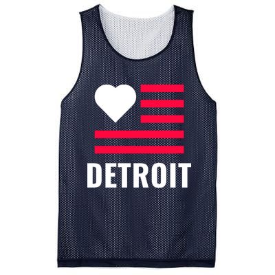 Love Detroit Simple Flag Type Mesh Reversible Basketball Jersey Tank