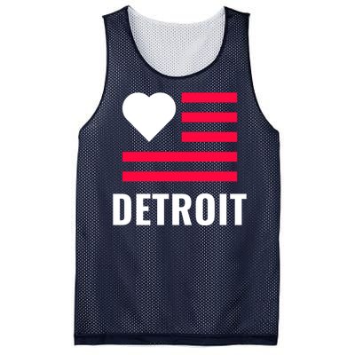 Love Detroit Simple Flag Type Mesh Reversible Basketball Jersey Tank