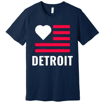 Love Detroit Simple Flag Type Premium T-Shirt