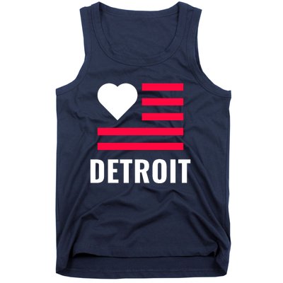 Love Detroit Simple Flag Type Tank Top