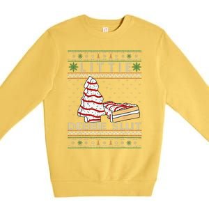 Littie Debbie Slut Funny Christmas Tree Cakes Xmas Premium Crewneck Sweatshirt