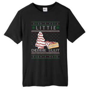 Littie Debbie Slut Funny Christmas Tree Cakes Xmas Tall Fusion ChromaSoft Performance T-Shirt