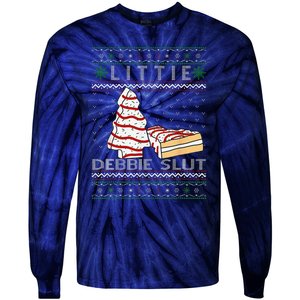 Littie Debbie Slut Funny Christmas Tree Cakes Xmas Tie-Dye Long Sleeve Shirt