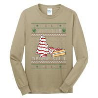 Littie Debbie Slut Funny Christmas Tree Cakes Xmas Tall Long Sleeve T-Shirt