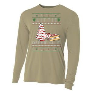 Littie Debbie Slut Funny Christmas Tree Cakes Xmas Cooling Performance Long Sleeve Crew