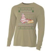 Littie Debbie Slut Funny Christmas Tree Cakes Xmas Cooling Performance Long Sleeve Crew