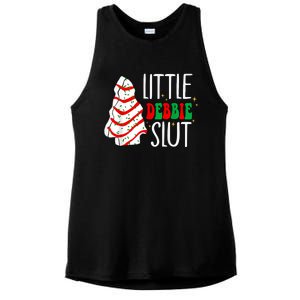 Littie Debbie Slut Funny Christmas Tree Cakes Xmas Black Ladies PosiCharge Tri-Blend Wicking Tank