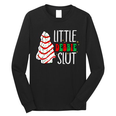 Littie Debbie Slut Funny Christmas Tree Cakes Xmas Black Long Sleeve Shirt