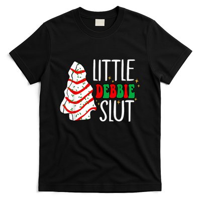 Littie Debbie Slut Funny Christmas Tree Cakes Xmas Black T-Shirt