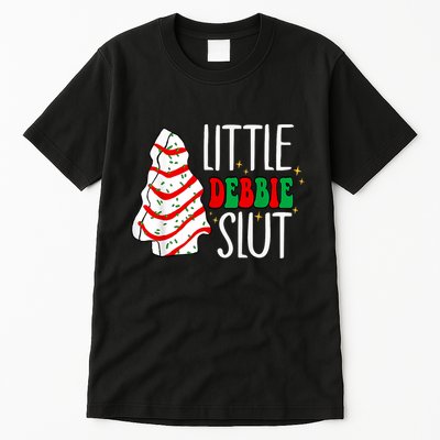 Littie Debbie Slut Funny Christmas Tree Cakes Xmas Black Tall T-Shirt