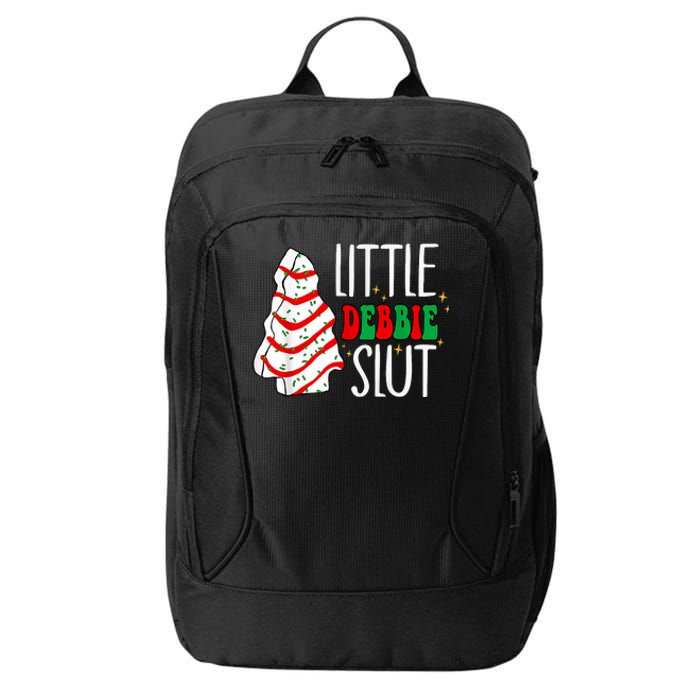 Littie Debbie Slut Funny Christmas Tree Cakes Xmas Black City Backpack