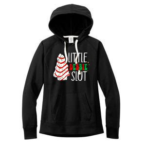 Littie Debbie Slut Funny Christmas Tree Cakes Xmas Black Women's Fleece Hoodie