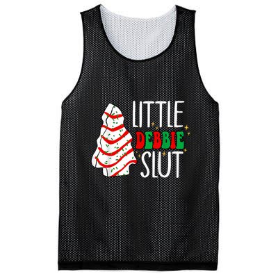 Littie Debbie Slut Funny Christmas Tree Cakes Xmas Black Mesh Reversible Basketball Jersey Tank