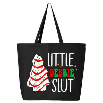 Littie Debbie Slut Funny Christmas Tree Cakes Xmas Black 25L Jumbo Tote