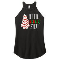 Littie Debbie Slut Funny Christmas Tree Cakes Xmas Black Women's Perfect Tri Rocker Tank