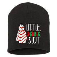 Littie Debbie Slut Funny Christmas Tree Cakes Xmas Black Short Acrylic Beanie