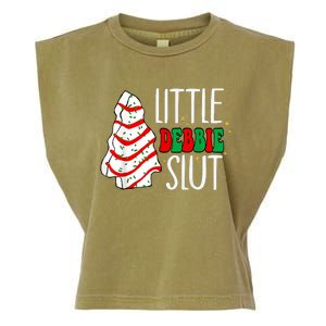 Littie Debbie Slut Funny Christmas Tree Cakes Xmas Black Garment-Dyed Women's Muscle Tee