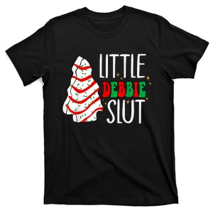 Littie Debbie Slut Funny Christmas Tree Cakes Xmas Black T-Shirt