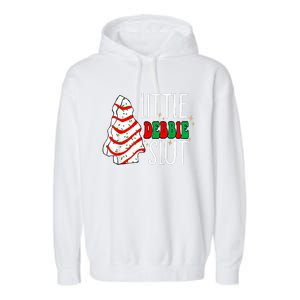 Littie Debbie Slut Funny Christmas Tree Cakes Xmas Black Garment-Dyed Fleece Hoodie