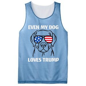 Labrador Dog Sunglasses Usa Flag Even My Dog Loves Trump Mesh Reversible Basketball Jersey Tank