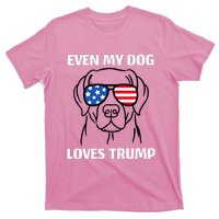 Labrador Dog Sunglasses Usa Flag Even My Dog Loves Trump T-Shirt