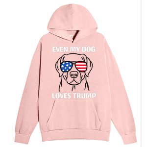 Labrador Dog Sunglasses Usa Flag Even My Dog Loves Trump Urban Pullover Hoodie