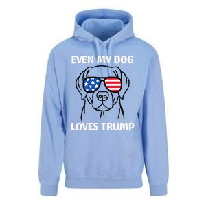 Labrador Dog Sunglasses Usa Flag Even My Dog Loves Trump Unisex Surf Hoodie