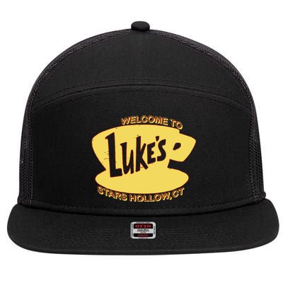 LukeS Diner Stars Hollow 7 Panel Mesh Trucker Snapback Hat