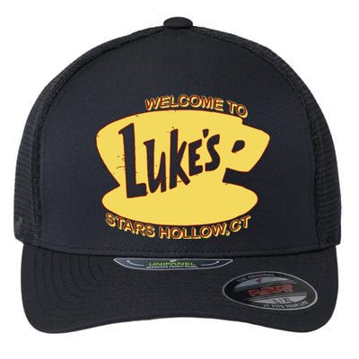 LukeS Diner Stars Hollow Flexfit Unipanel Trucker Cap