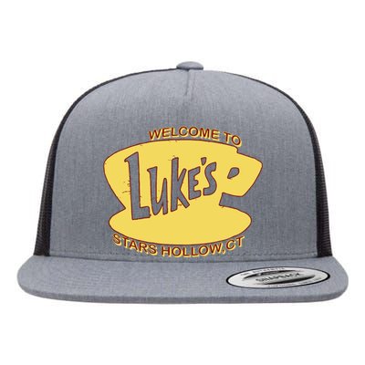 LukeS Diner Stars Hollow Flat Bill Trucker Hat