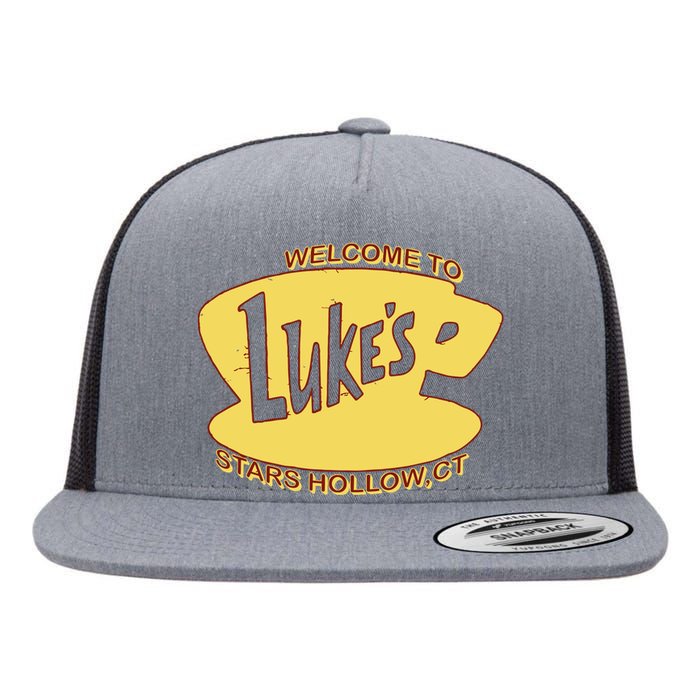 LukeS Diner Stars Hollow Flat Bill Trucker Hat