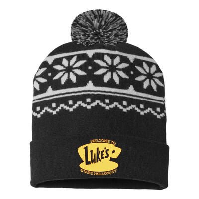 LukeS Diner Stars Hollow USA-Made Snowflake Beanie